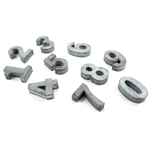 Metal Zinc Individual Numbers