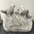 Cement Birds Statue Outdoor Welcome Sign