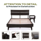[Buy 1 Get 1] Aurora Solid Wood Bed Frame & Nightstand