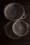 XLarge Round Willow Serving Trays - Set of 3