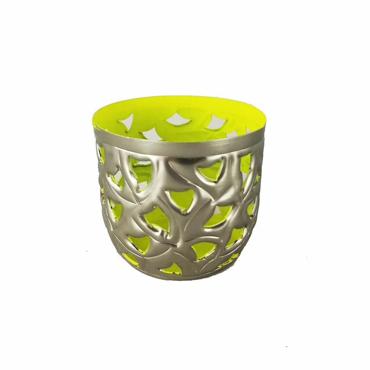 Perforated Pewter Votive Holder