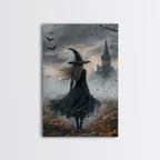 Goth Decor, Witchy Home Decor, Dark Academia Goth Oil Painting Print, Witch Painting, Haunted Spooky Season Wall Art, Witch Decor