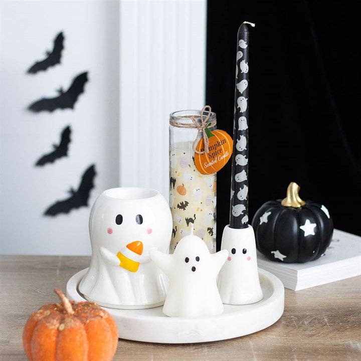 Candy Corn Ghost Halloween Oil Burner and Wax Warmer