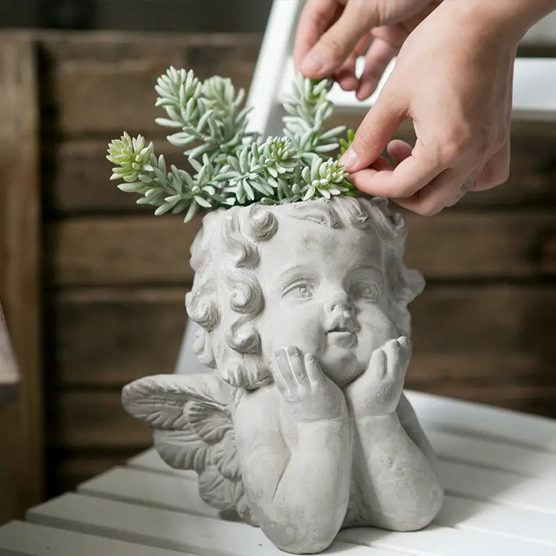 Cement Little Angel Planter