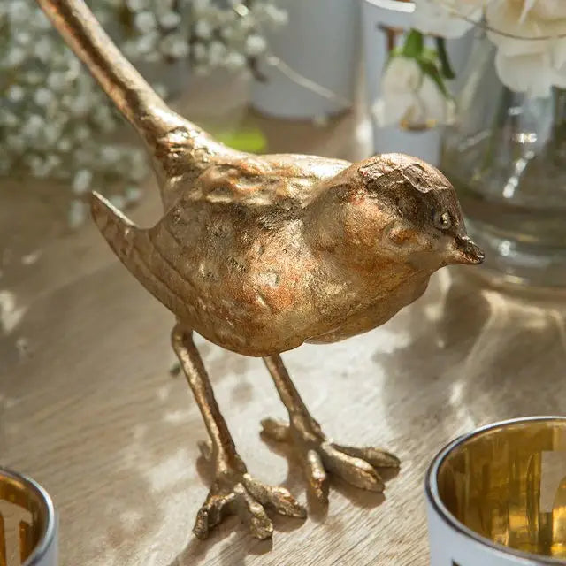 Gold Cast Iron Bird