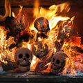 4-Pack: Halloween Fire Pit Skull Ceramic Props