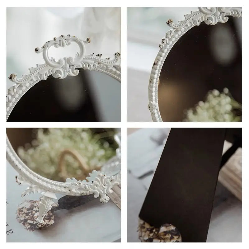 ROUND PEWTER MIRROR