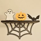 Spider Web Floating Shelf | Spooky Halloween Decor Shelf | 9" Wide x 5" Deep | Made in USA