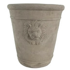 Cast Cement Lion Head Planter