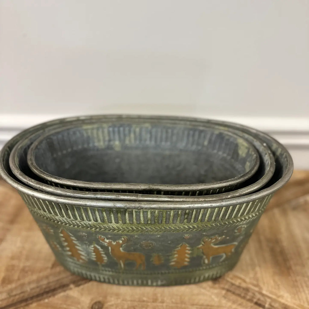 Iron storage box for Christmas - SET of 3