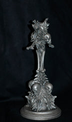 Requiem Monstrance Candlestick Holder, Hand Sculpted Resin | Spooky Gothic Skull and Bones Candle Holder for Halloween Gift and Gothic Decor