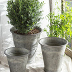 Metal Planters with Copper Finish - Set of 3