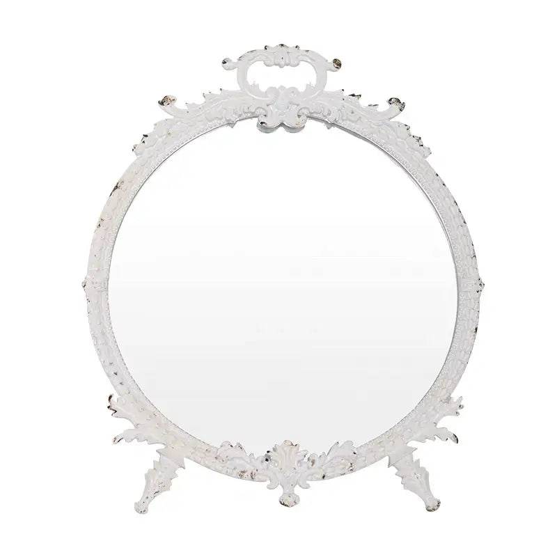 ROUND PEWTER MIRROR