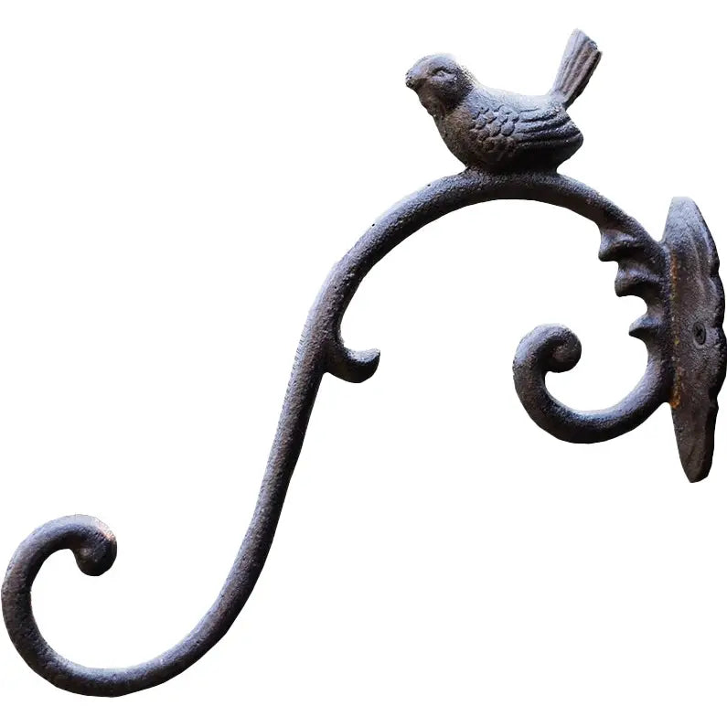 Cast Iron Hook with Bird