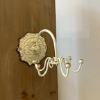 PEWTER HOOK IN DISDRESSED WHITE FINISH