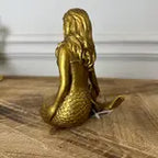 Gold Mermaid Resin Candle Holder