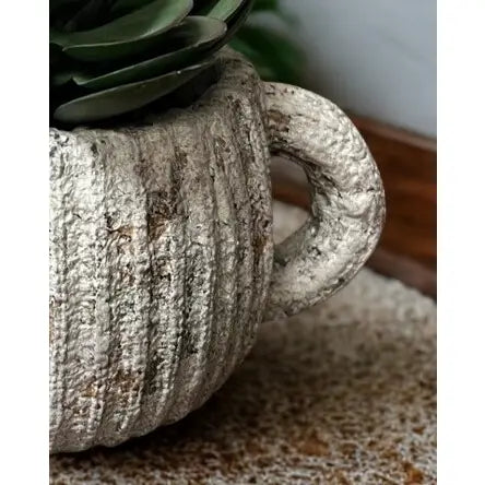 Cement Rustic Teapot Planter