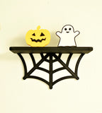 Spider Web Floating Shelf | Spooky Halloween Decor Shelf | 9" Wide x 5" Deep | Made in USA