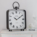 Black Vintage Style Large Metal Table Clock