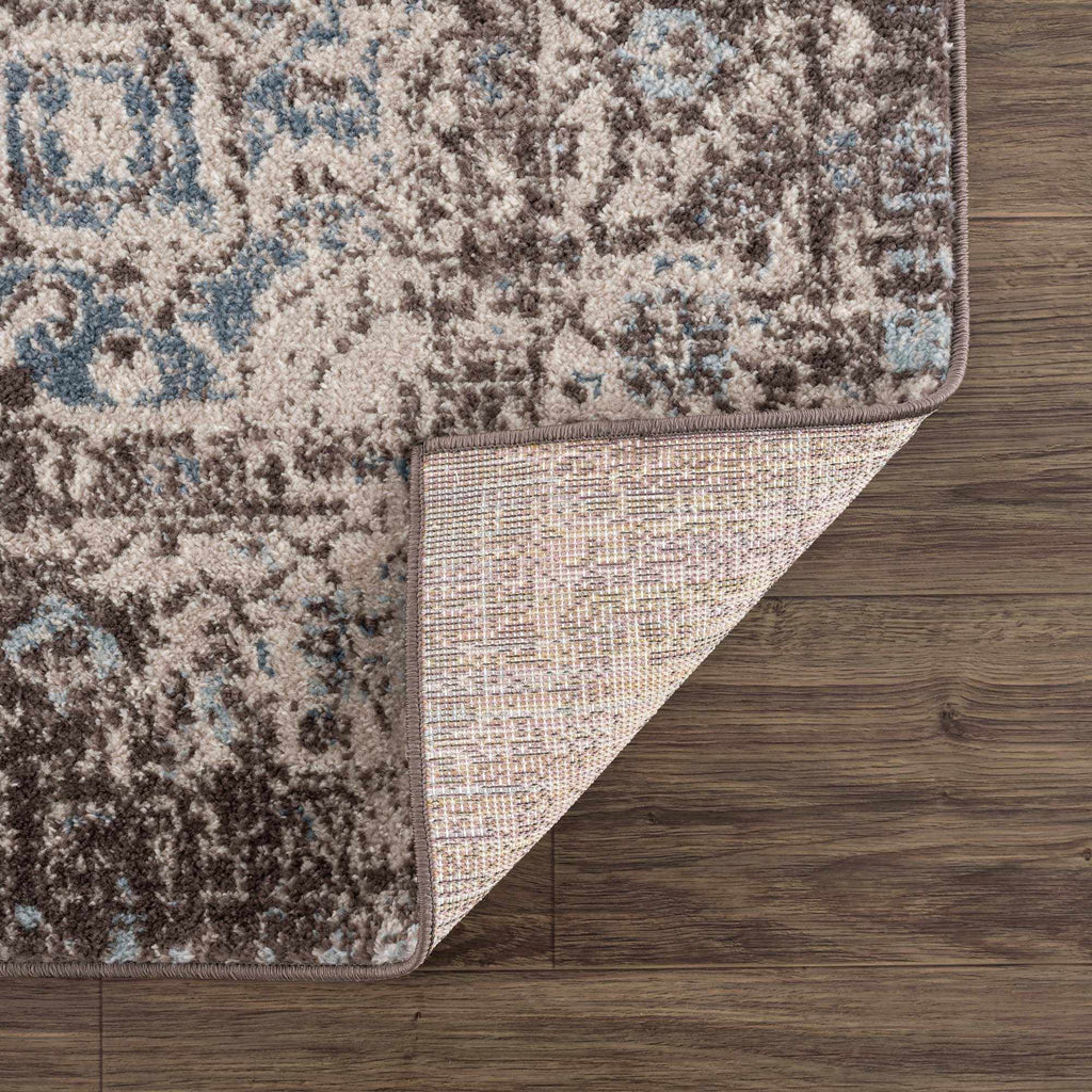Peeta Dark Brown Medallion Area Rug