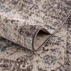 Peeta Dark Brown Medallion Area Rug