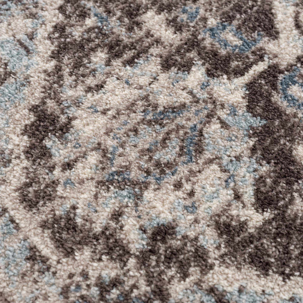 Peeta Dark Brown Medallion Area Rug