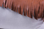 Leather Fringes Pillow