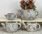 Cement Rustic Teapot Planter