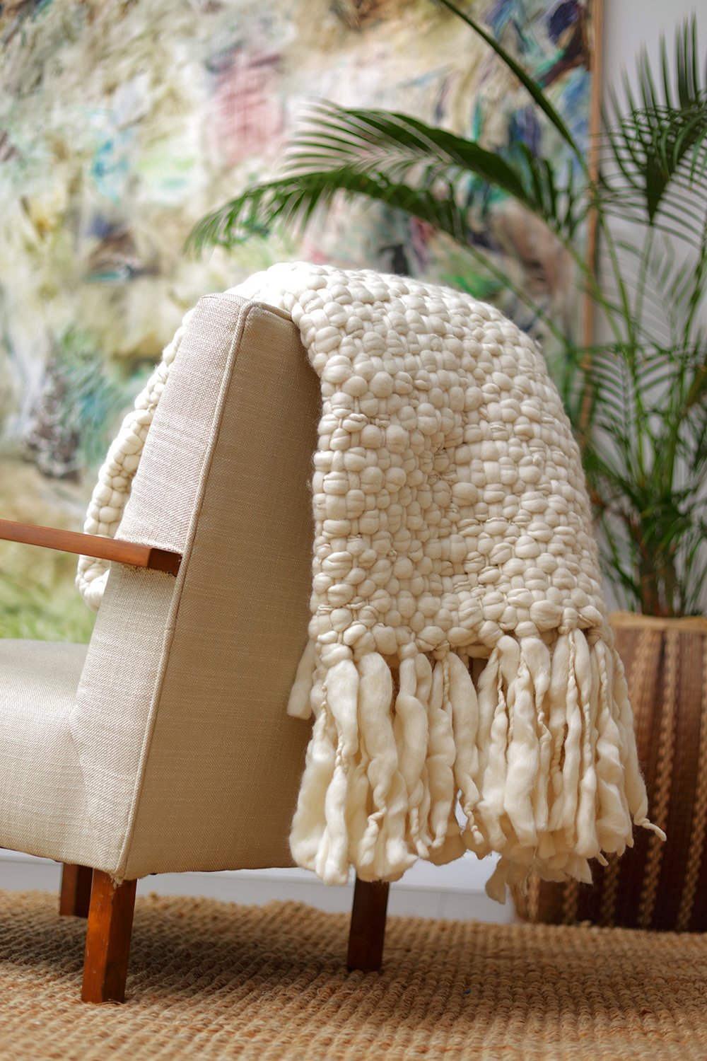 Clouds Chunky Knit Throw Blanket