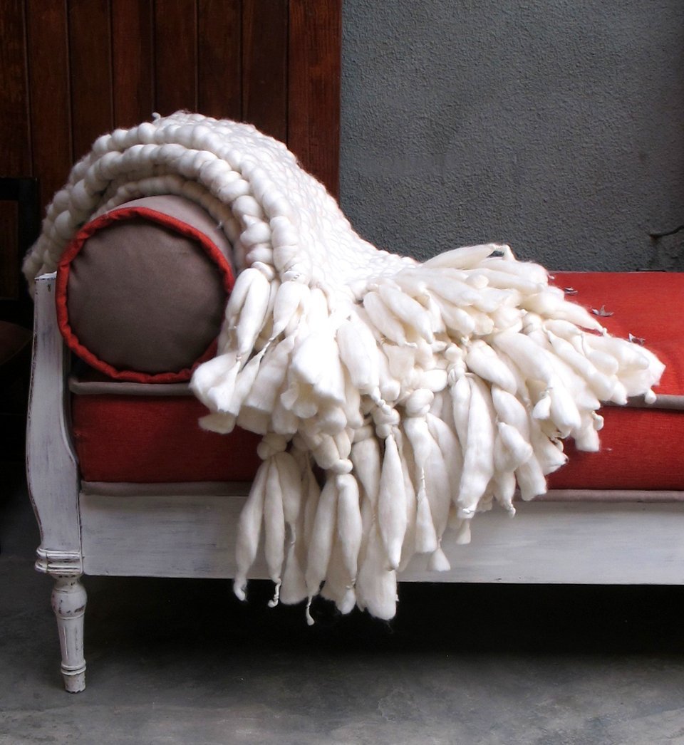 Clouds Chunky Knit Throw Blanket