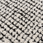 Keita Cream & Black Grid Plush Rug