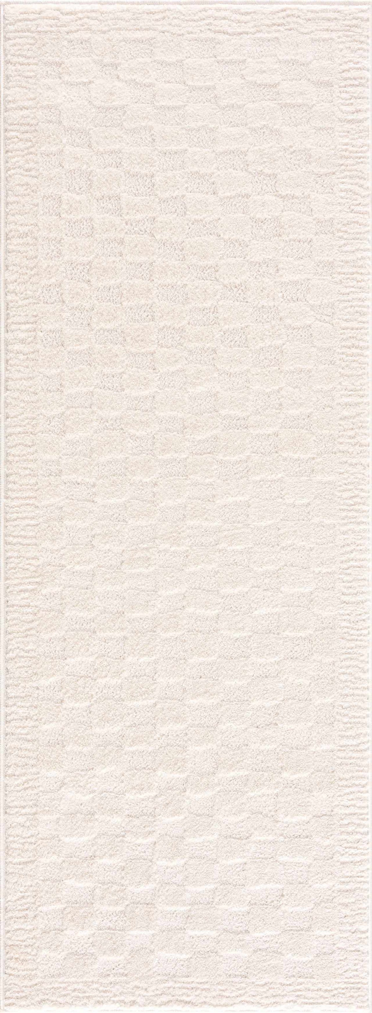 Leryn Ivory Checkered Area Rug
