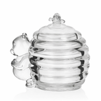 Glass Bear Honey Jar