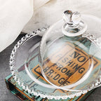 Crystal-Cut Glass Serving Dome & Covered Dish