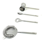 Vibhsa Bar Tools Accessories & Bartending Kit set of 4 for Home Bar (Silver)