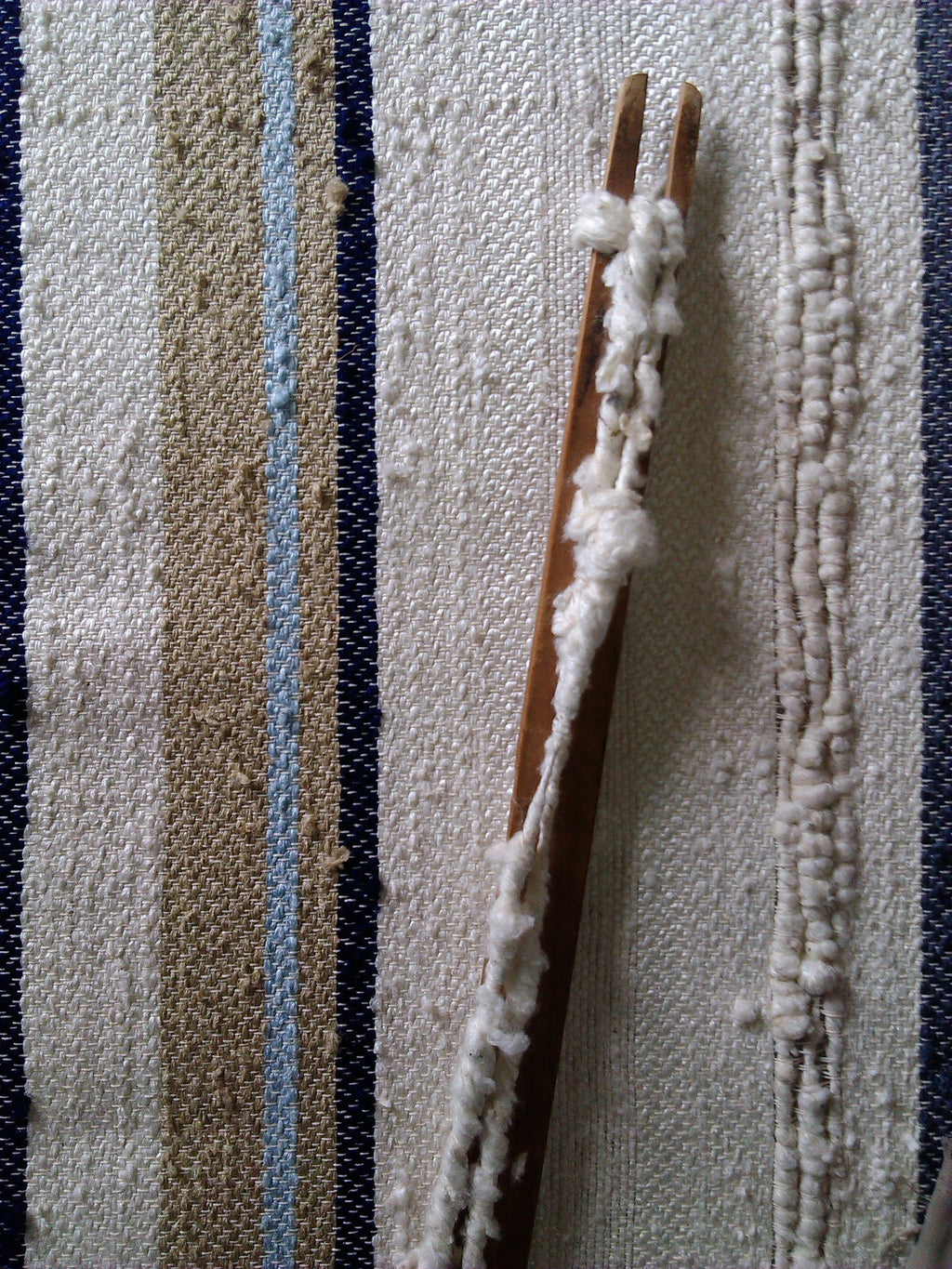 Striped Raw Silk Pillow