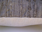 Luxe Grey Silk Lumbar Pillow