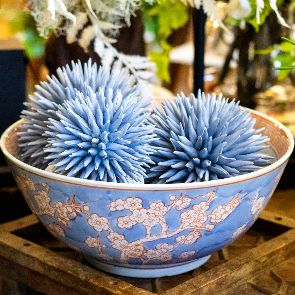 7"  Spiked Blue Decorative Foam Ball - Coastal Bowl Filler