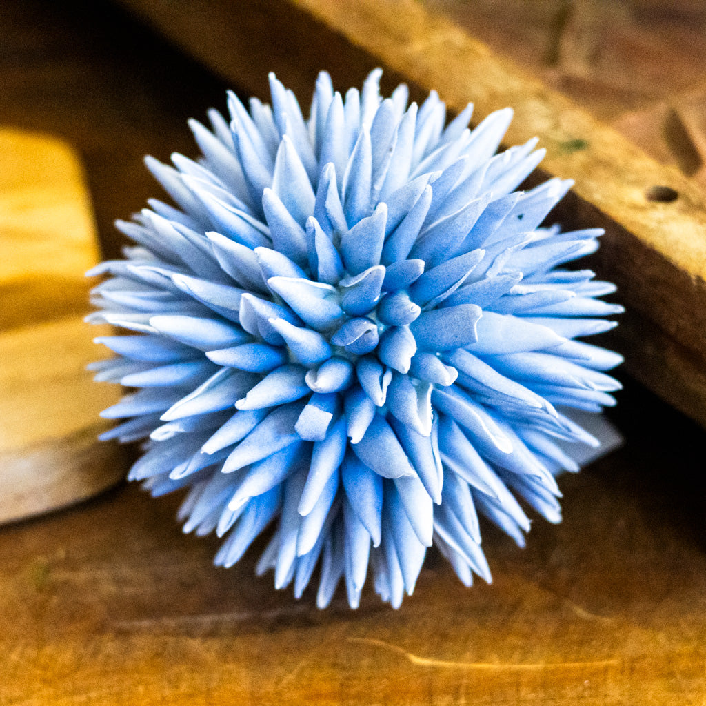 4.5"  Spiked Blue Decorative Foam Ball - Coastal Bowl Filler