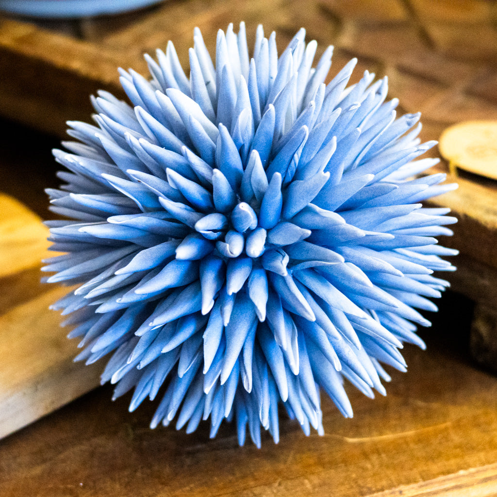 7"  Spiked Blue Decorative Foam Ball - Coastal Bowl Filler