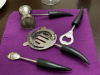 Vibhsa Bar Tools & Bartending Kit set of 4 for Home Bar (Black)