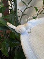 Distressed White Hanging Bird Feeder