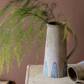 Blue Handpainted Terracotta Vase Jar