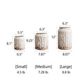Distressed White Ceramic Flower Jar Vase
