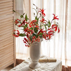Faux Silk Flower Flame Lily Stem 29" Tall