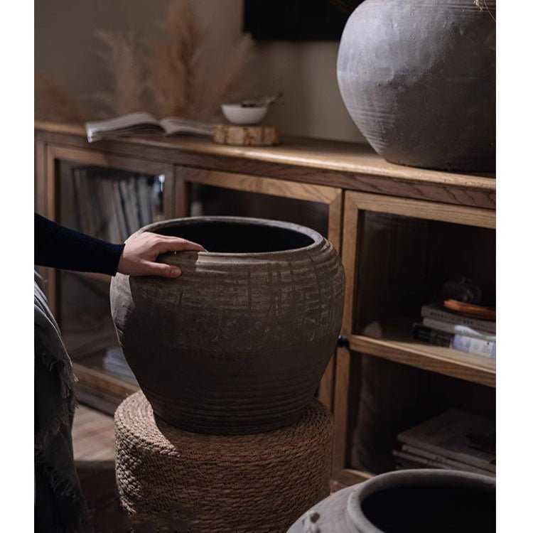 Traditional Round Belly Zen Style Ceramic Vase
