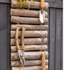 Rustic Wood Ladder Wall Décor Tool Organizer