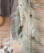 Christmas Faux Snow Pine Needle Wreath or Vine