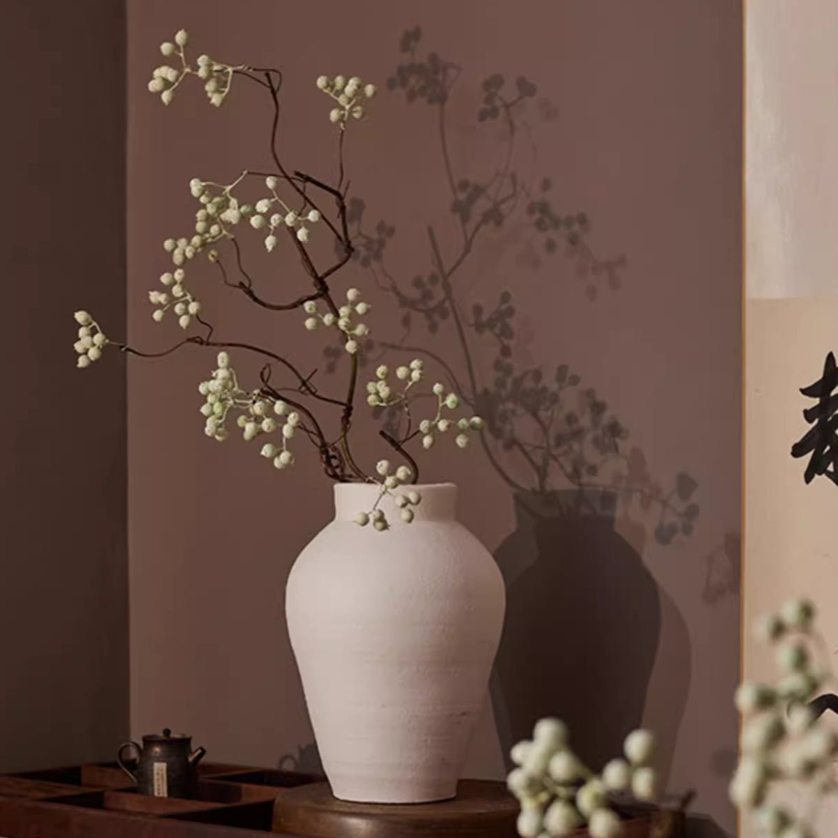 Zen Style Light Green Berry Stem 37.8" Tall