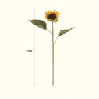 One-Head Artificial Sunflower Stem 19.7" Tall
